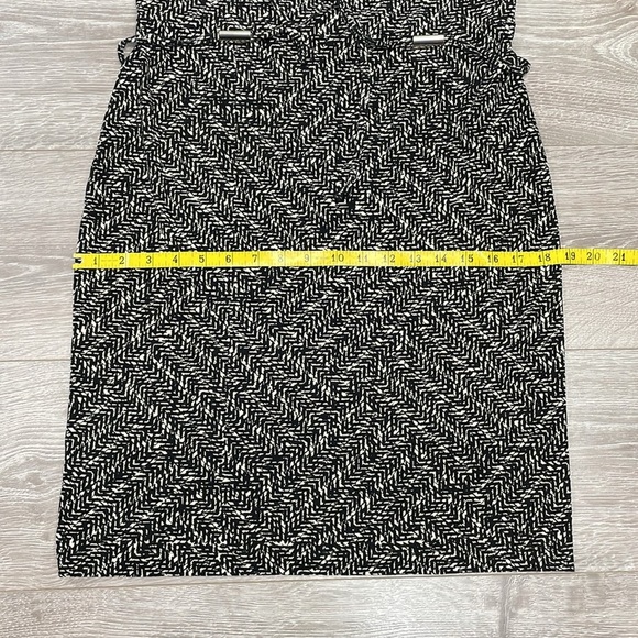 Ann Taylor Sleeveless Drape Neck Belted Knit Sheath Dress Graphic Print SP - Picture 13 of 16